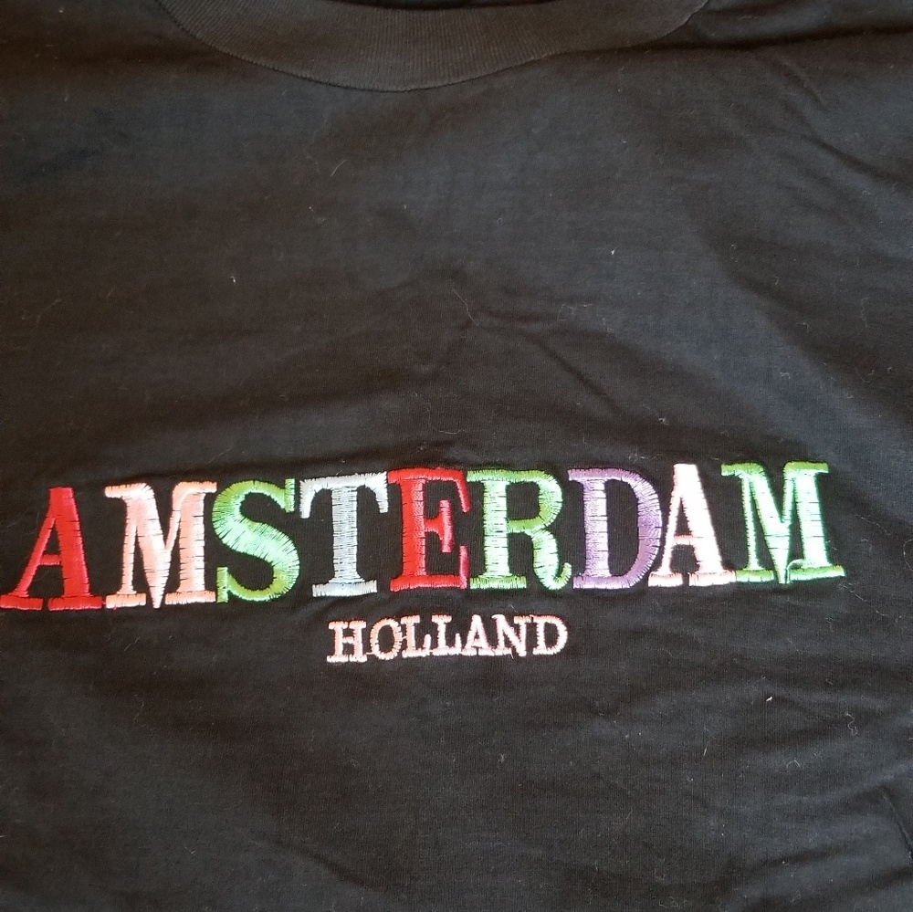 Amsterdam Holland Embroidered T shirt